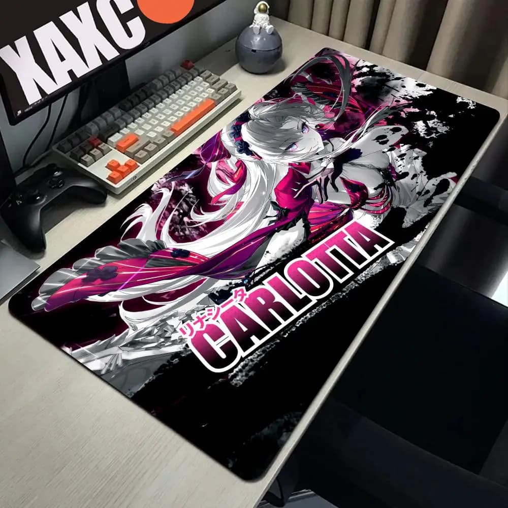 Carlotta Wuthering Waves Tappetino per mouse in gomma Gioco Tappetino da gioco per laptop Tappetino per mouse antiscivolo Anime Kawaii extra large Accessori da gioco per PC