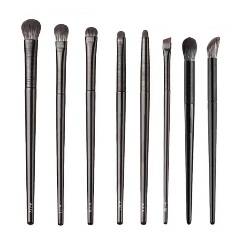 Set di Pennelli Naturali per Trucco Occhi, Pennello per Ombretto, Pennello per Sopracciglia, Pennello per Contorno, Pennello per Eyeliner, Strumenti Cosmetici per Dettagli e Sfumature