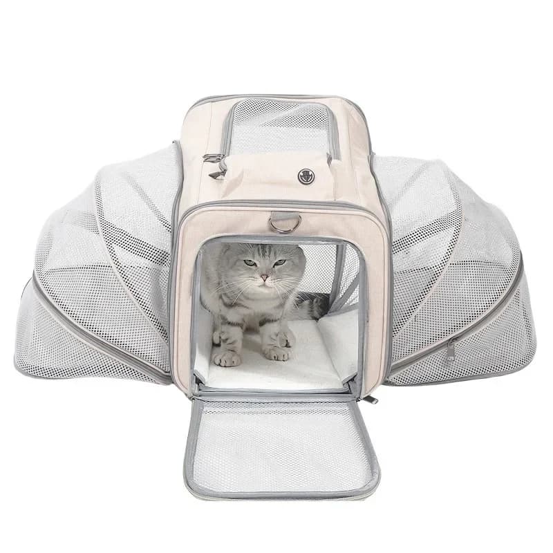 Small Dogs Carrier Soft Cat Carrier Stylish Expandable Pets Carriers Puppies Kitties Cage Ventilated Rabbit Small Animals Travel