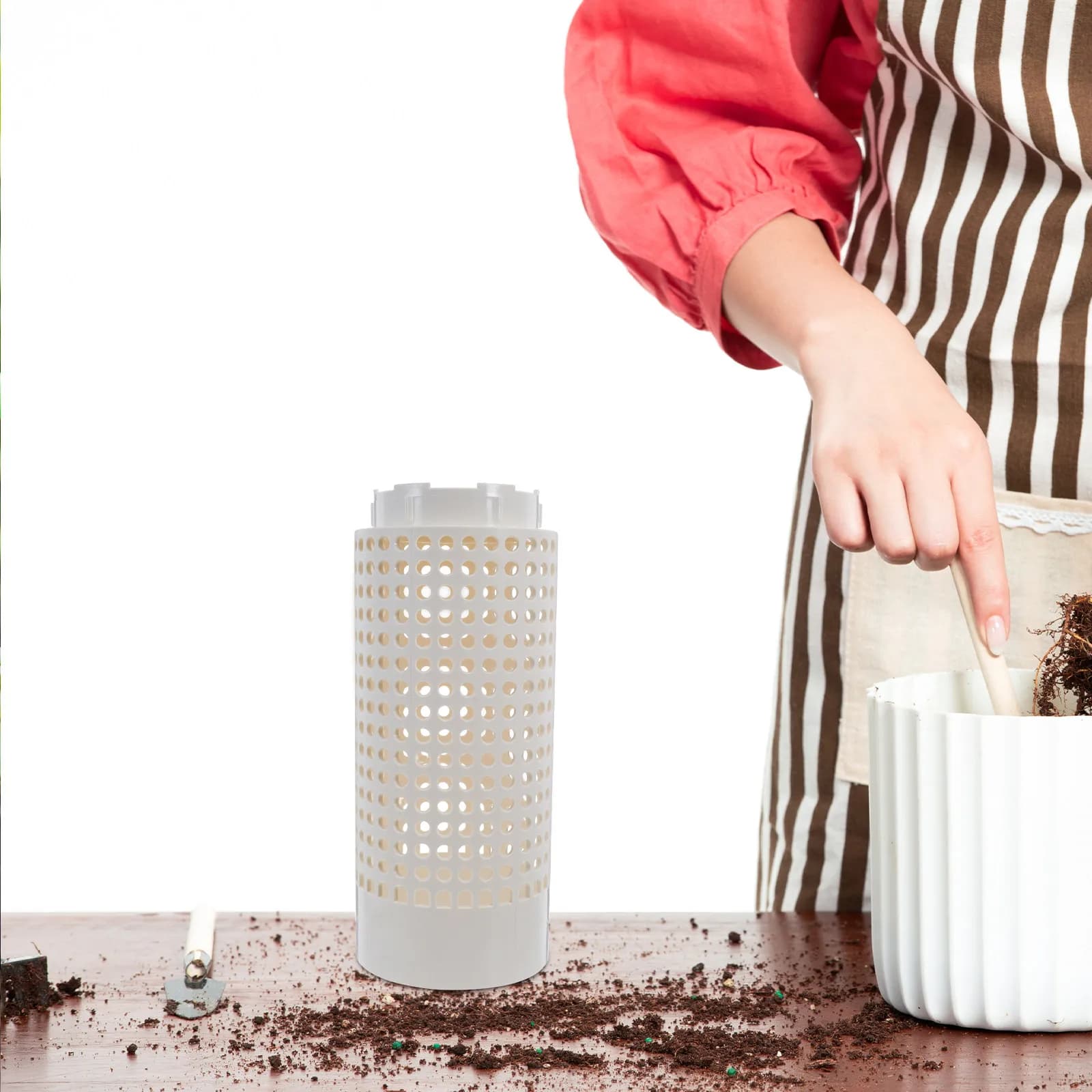 Kit di Avviamento per Vermicompostaggio 10.2x4.3, Contenitore per Compost da Giardino per Principianti, Salvaspazio e Anti-Odore
