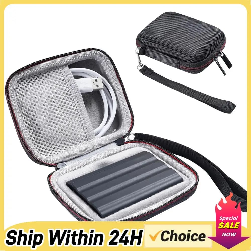 Custodia per Disco Rigido Esterno in EVA, Borsa Antiurto Portatile per Samsung T7 Shield/T9 4TB/2TB/1TB SSD Portatile