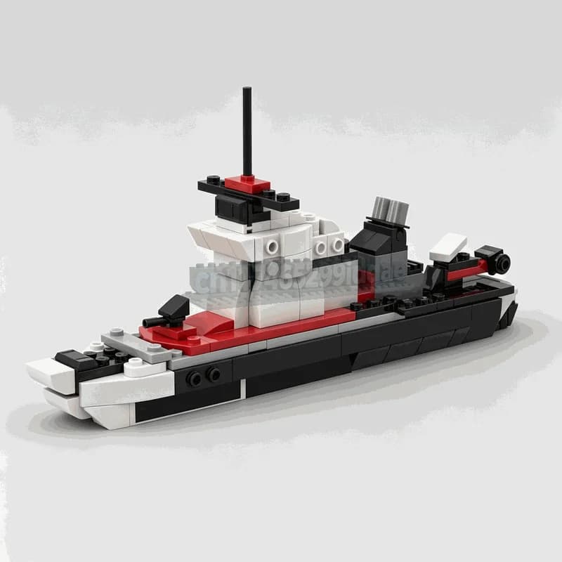 215PCS Destroyer Navy Ship Battle Model MOC Building Blocks DIY Creative Assembly Puzzle Educational Toy Gift Collection Display