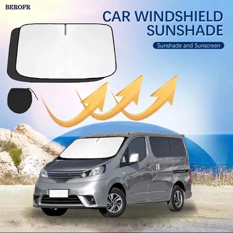 Car Windshield Sun Shade Covers Front Window Sunscreen UV Parasol For Nissan NV200 Summer Car Accessories