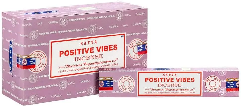 Bastoncini d'Incenso Nag Champa, Vibrazioni Positive, Confezione da 12, Profumo per Casa e Ufficio