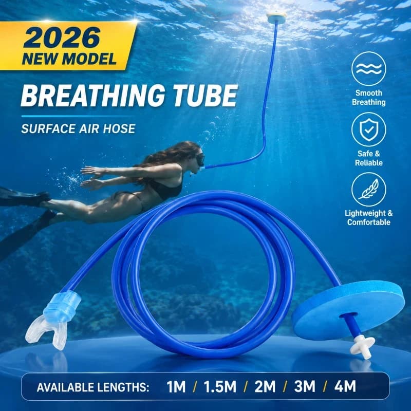 Full Dry Respirator, Diving Snorkel Breathing Tube, Long Breathing Tube, Diving Swimming Camping Stream Diving Experience Equipm