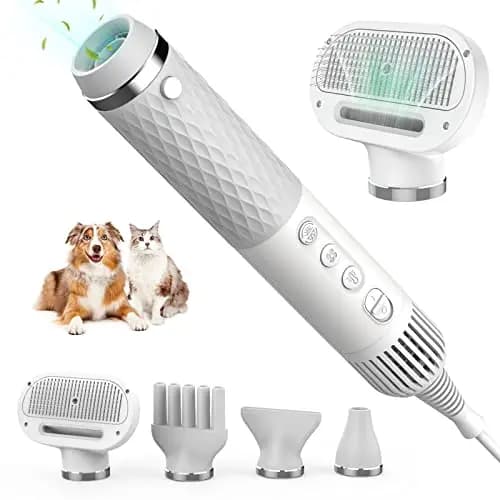 Asciugacapelli per cani 5 in 1 asciugacapelli portatile portatile per cani con spazzola per il lavaggio degli animali domestici asciugacapelli attrezzatura per la toelettatura del cane