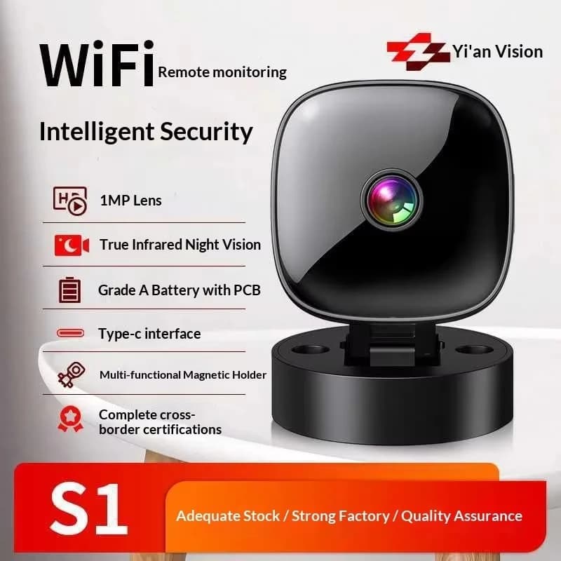 Yianshi A9 Smart WiFi Security Camera 1080P HD Wireless Surveillance Cam Indoor Outdoor Portable Mini Camera with Night