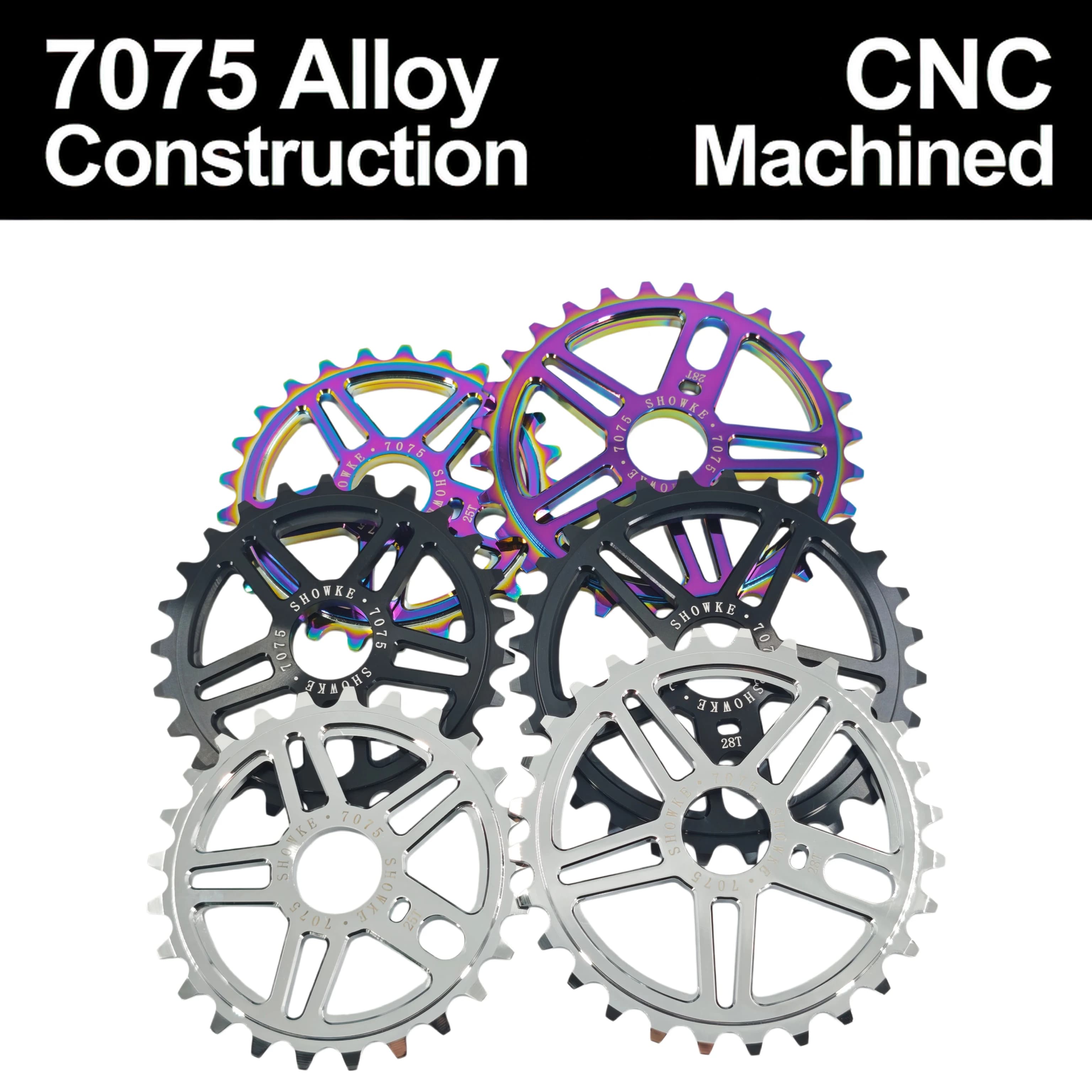 Pignone BMX 1/2"*1/8" 25/28T, Corona BMX in Lega di Alluminio 7075 Leggera Lavorata CNC, Componenti per Biciclette da Corsa ad Alte Prestazioni