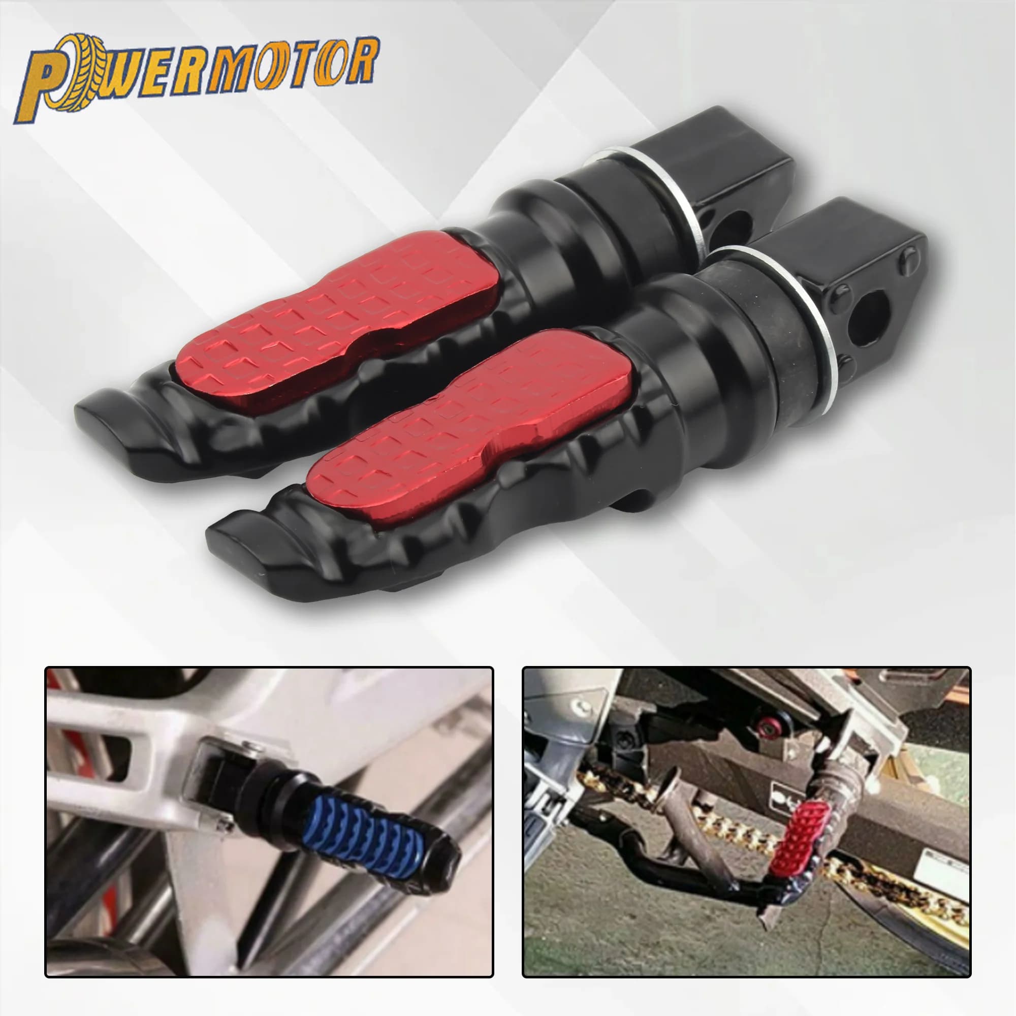 Pedali posteriori antiscivolo universali per moto Poggiapiedi per pedale posteriore Pedali per enduro fuoristrada Pezzi di ricambio per tuning moto