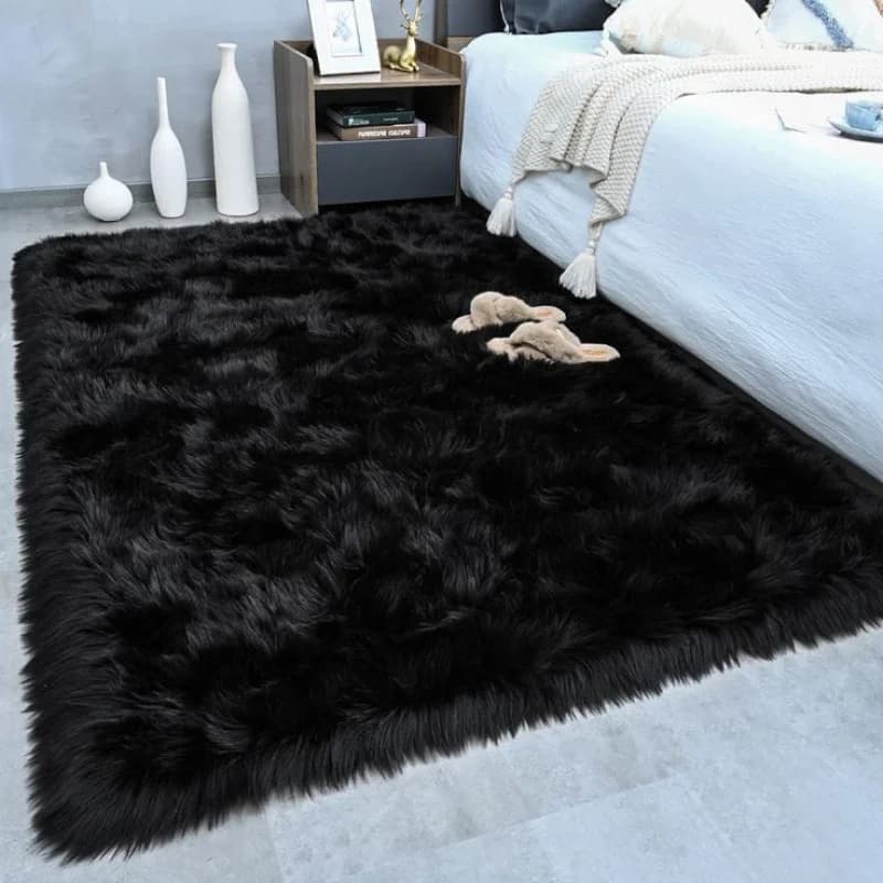 Tappeto Antiscivolo VIKAMA di Lusso Leggero e Semplice per Soggiorno, Camera da Letto, Studio, Tappetino per Finestra Stile Ins, Decorazione Domestica