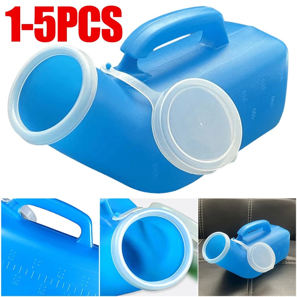 1-5 pcs orinatoi for men 1200ml thick plastic Mens bottle pan with lid pipi container male urinary bottle urinary pipi bottle