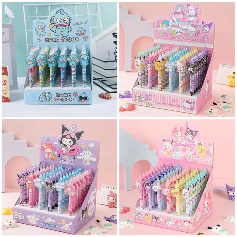 48pcs Gel Pen Kuromi Cinnamoroll Pochacco Office Signature Neutral Pen Student children Stationery School Supplies Wholesale