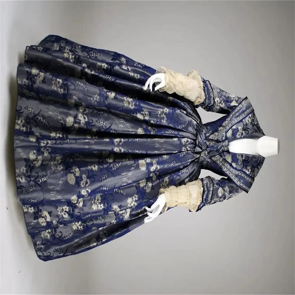 Abito da sposa in costume Tudor elisabettiano storico storico da donna britannica del XIX secolo