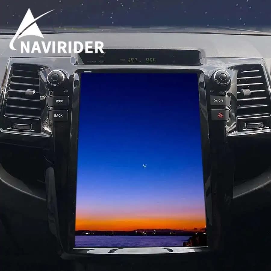 Tesla Navigation CARPLAY Stereo For Toyota Fortuner AN50 AN60 HILUX Revo Vigo 2008 2014 Android 14 GPS Car Multimedia Player HU