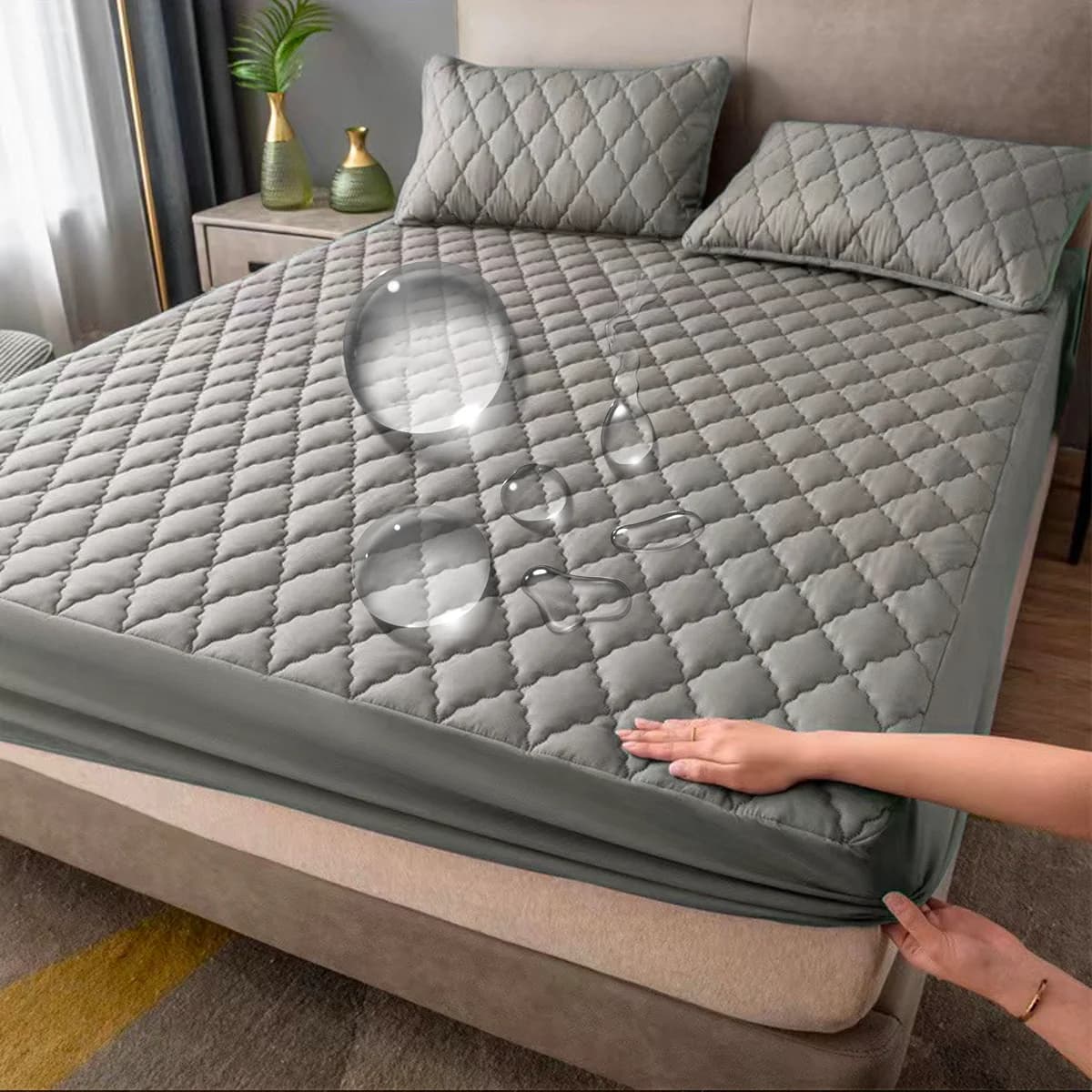 Coprimaterasso in cotone impermeabile, lenzuolo con angoli, protezione per la sostituzione del letto, lenzuola singole, doppie, 140, 160, dimensioni multiple