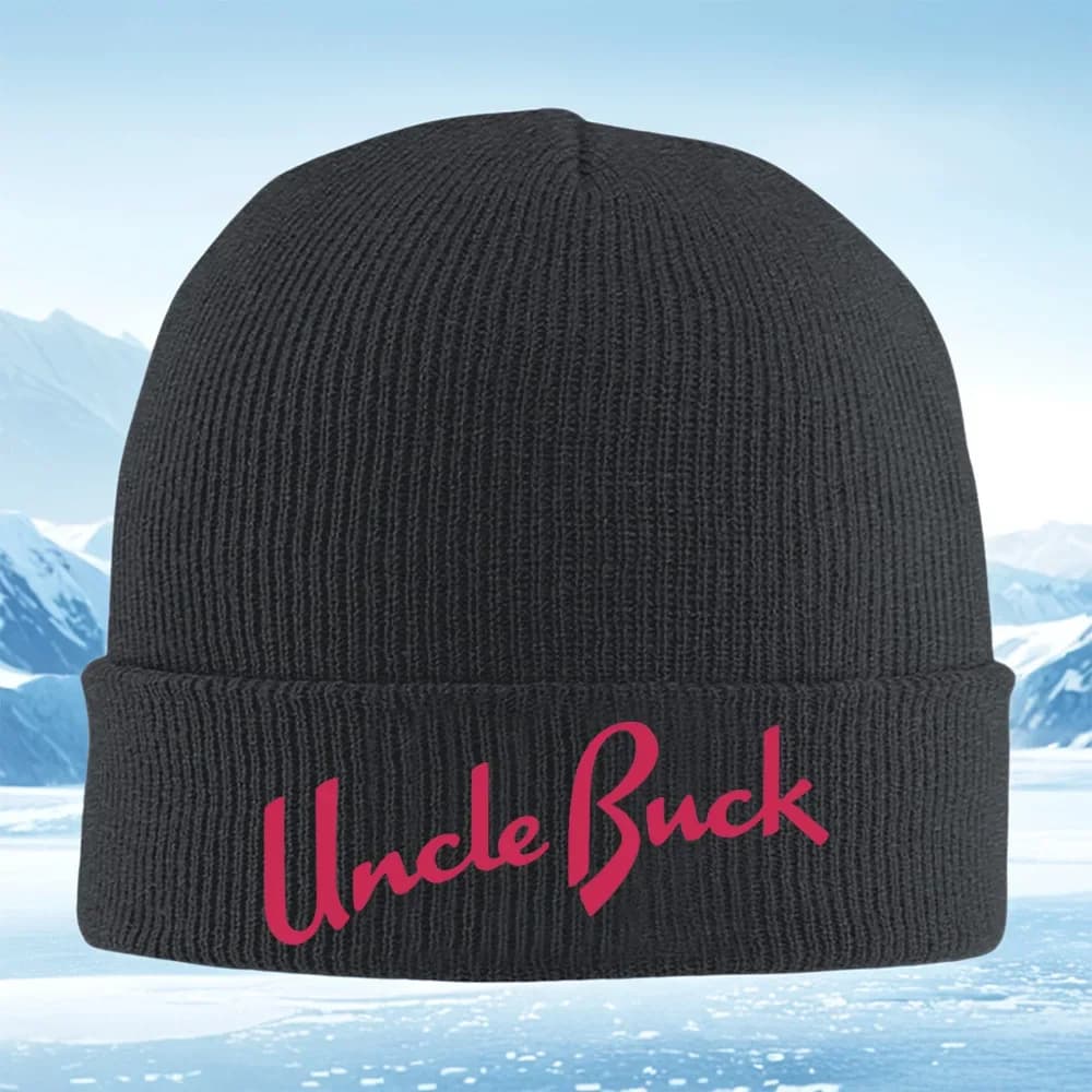 2026 Bold text,Uncle Buck. Men Women Unisex Knitted Hat Beanie Pullover Cap Winter Thermal Warm Christmas Outdoor Cycling Hiking