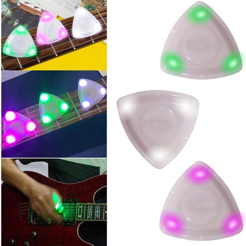 Fashion Cool Beat Picks Beatpicks Touch luminoso LED incandescente plettro per chitarra plettro luminoso per Ukulele Bass chitarristi elettrici
