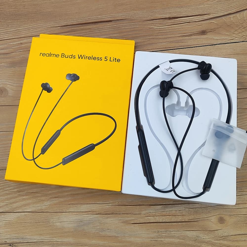 Realme Buds Wireless 5 Lite Cuffie Bluetooth 5.4 con Archetto da Collo, Auricolari IP55 con Cancellazione del Rumore per GT 8 7 17 16 Pro Plus