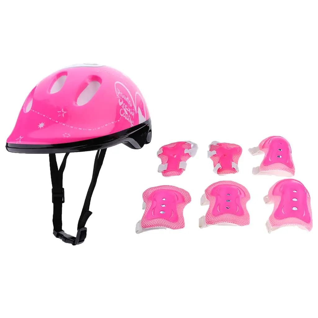 Set of helmets and bearings for roller skating pads for children PVC foam for outdoor sports