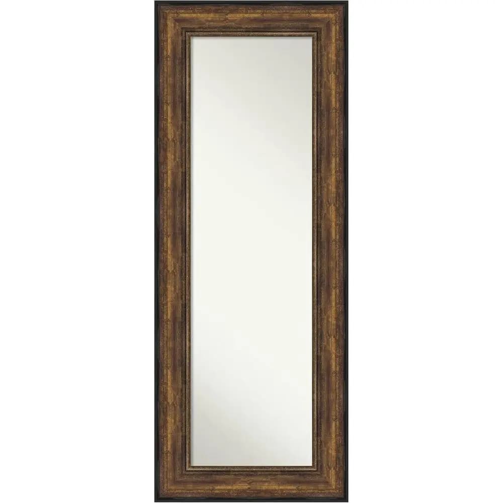 Specchio a figura intera in bronzo per sala da ballo tradizionale, 56 x 22, da parete per porta o armadio, con staffe a scomparsa, decorazione per camera da letto