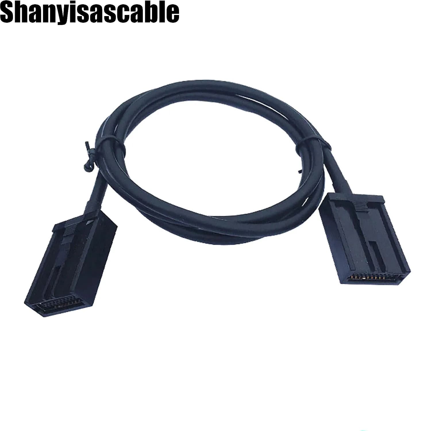 1.0M HDMI E Type 19P ABS shell to HDMI E TYPE male black for car video cable