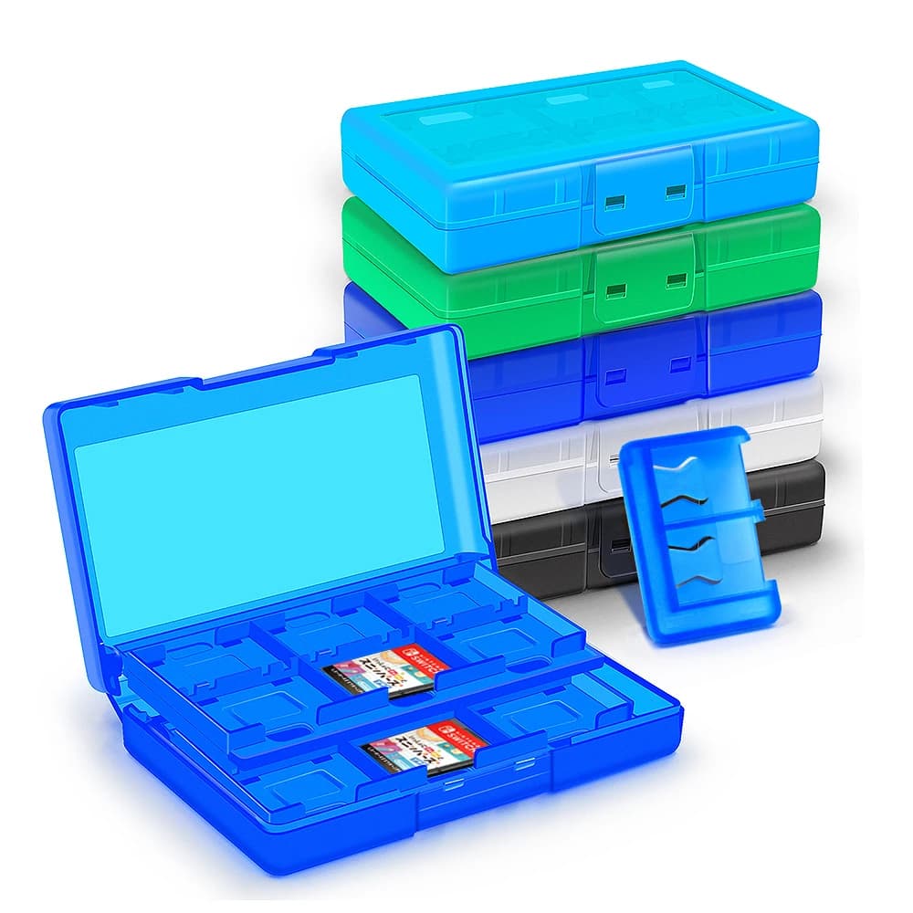 Custodia per cartucce per interruttori portatile da 1 pezzo, supporto antipolvere e antigraffio per viaggi, adatto per Switch OLED Lite, organizer per carte da gioco