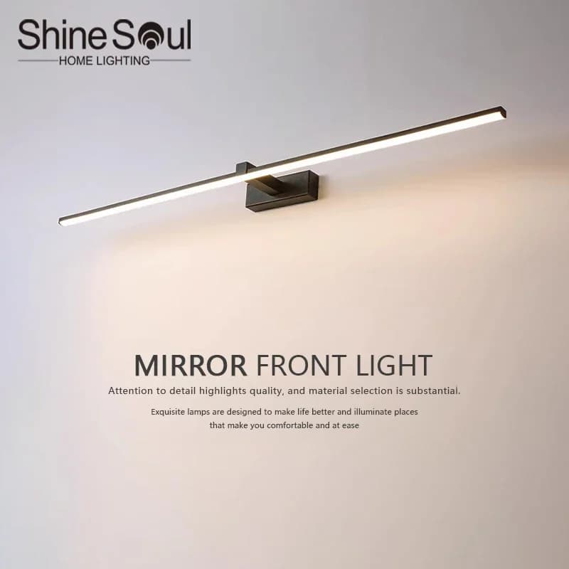 Lampada da Parete LED Moderna per Bagno e Camera da Letto, 100cm, in Alluminio, Illuminazione Semplice per Specchio e Trucco
