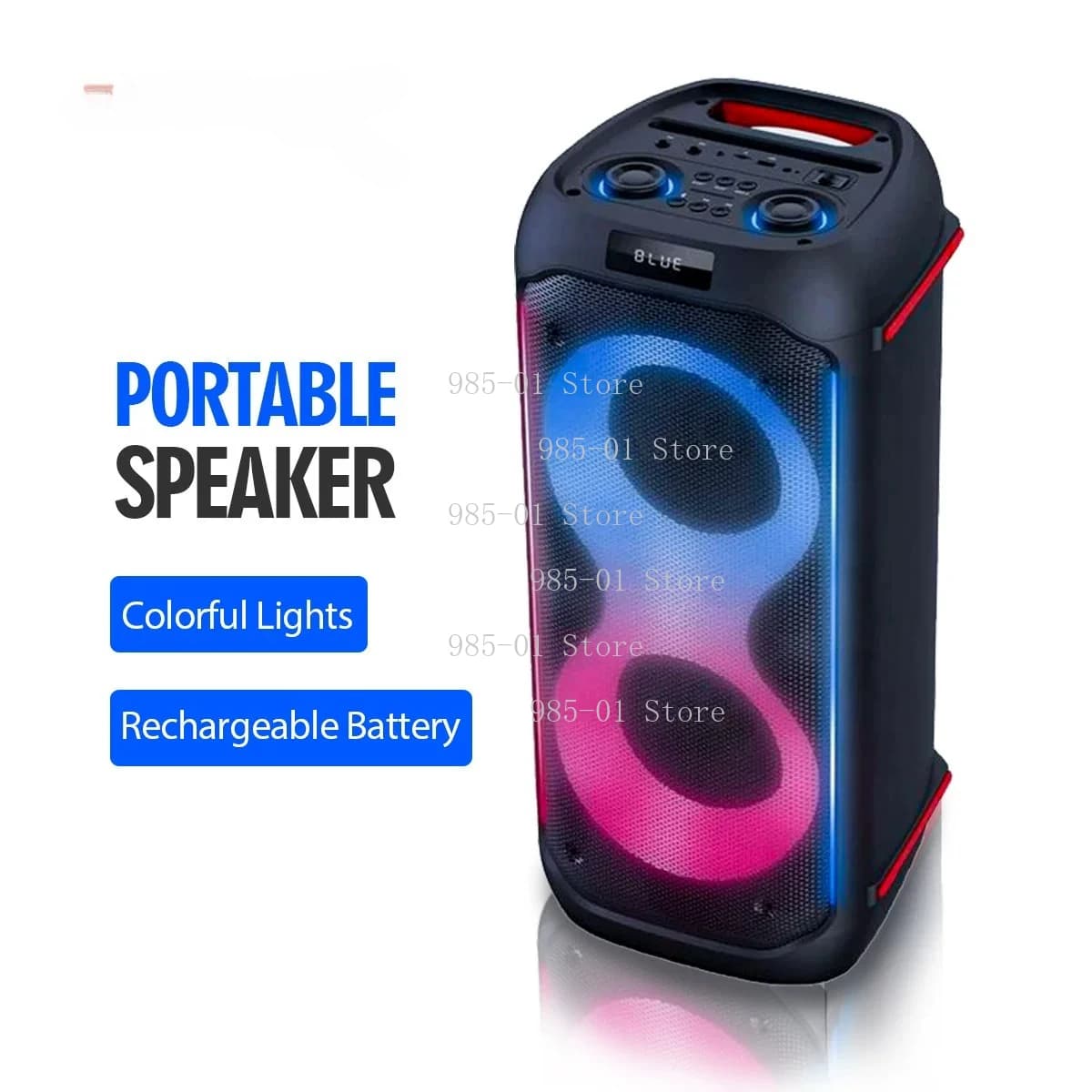 Altoparlante Bluetooth da esterno per feste con bassi e luci, perfetto per il karaoke