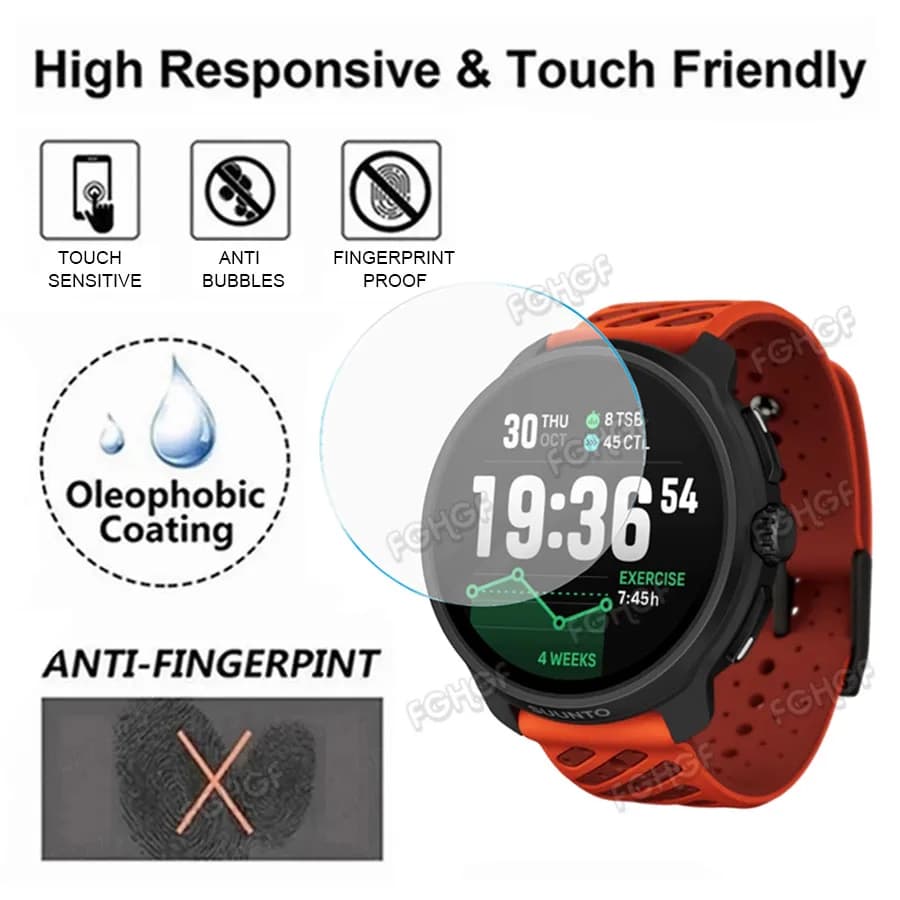Tempered Glass Protective Film Guard For Suunto Race 2/Race S Screen Protector Cover For SUUNTO Run/Ocean Smart Watch Accessorie