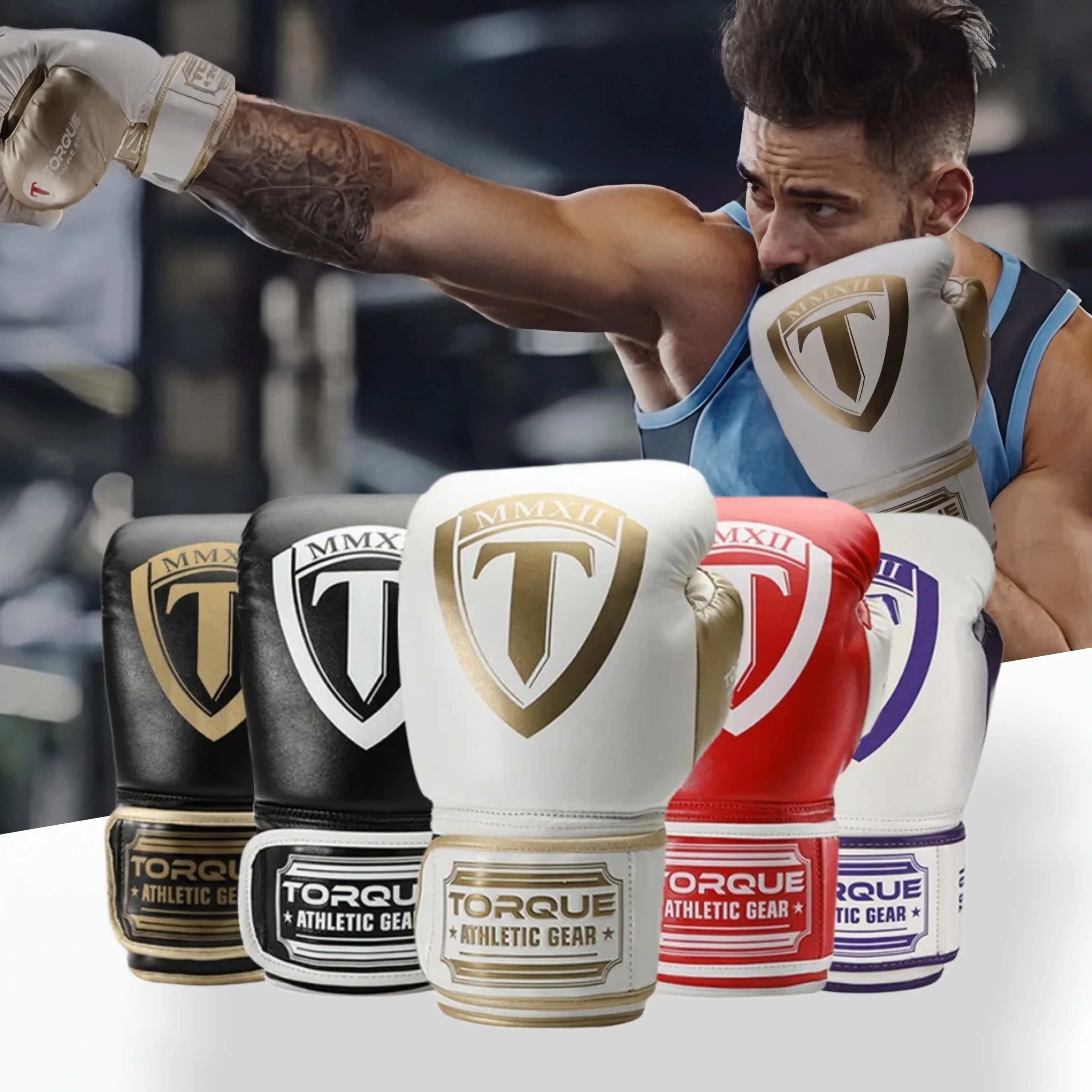 Guantoni da Boxe Professionali in Pelle PU 8 10 12 14oz per Uomini Donne Adulti MMA Muay Thai Allenamento con Sacco e Sparring