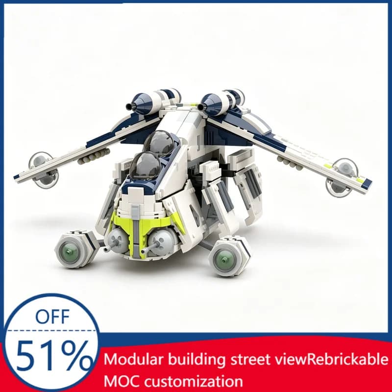 NUOVO Set di Costruzioni MOC Star Republic Gunship Versione Wolfpack, 1780 Pezzi, Blocchi Modulari, Giocattoli Educativi per Bambini, Regalo di Natale