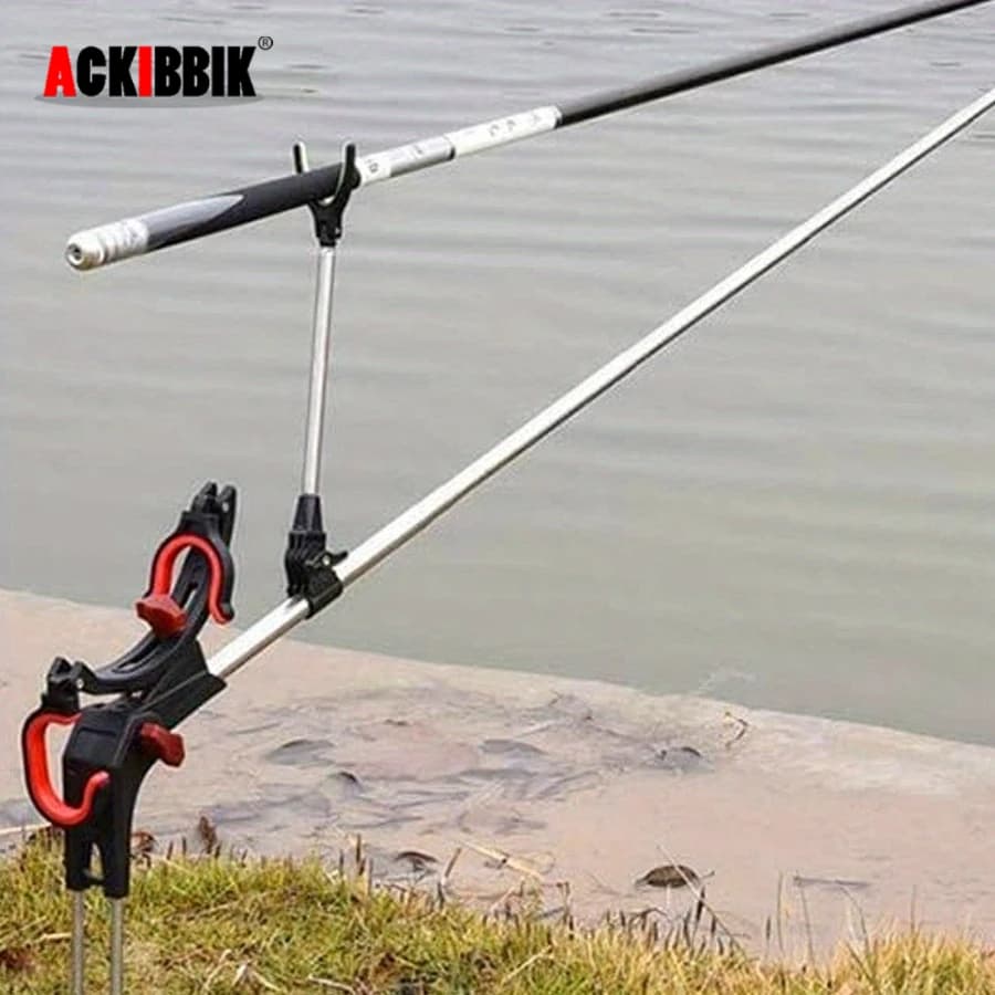 1pc fishing rod support for ground fishing rod Support for fishing rod rack Single/double foldable universal support for fishing gear