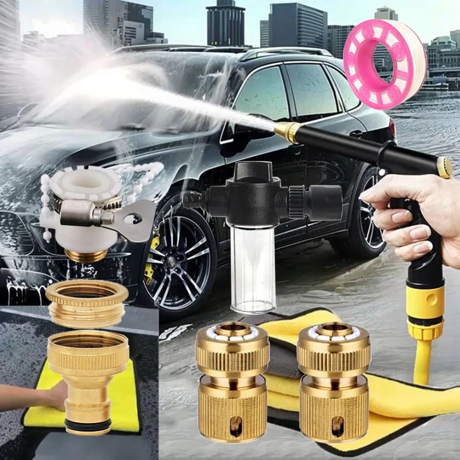 Nuovo Strumento Portatile per la Pulizia dell'Auto, Pistola ad Acqua ad Alta Pressione, Idropulitrice per Auto, Ugello per Irrigazione Giardino, Lancia Schiuma