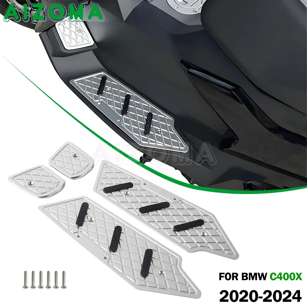 For BMW C400X C 400X C400 X 2020 2021 2022 2023 2024 Motorcycle Footrest Pedals Anti-Slip Foot Pad Mat Aluminum Foot Rest Pads
