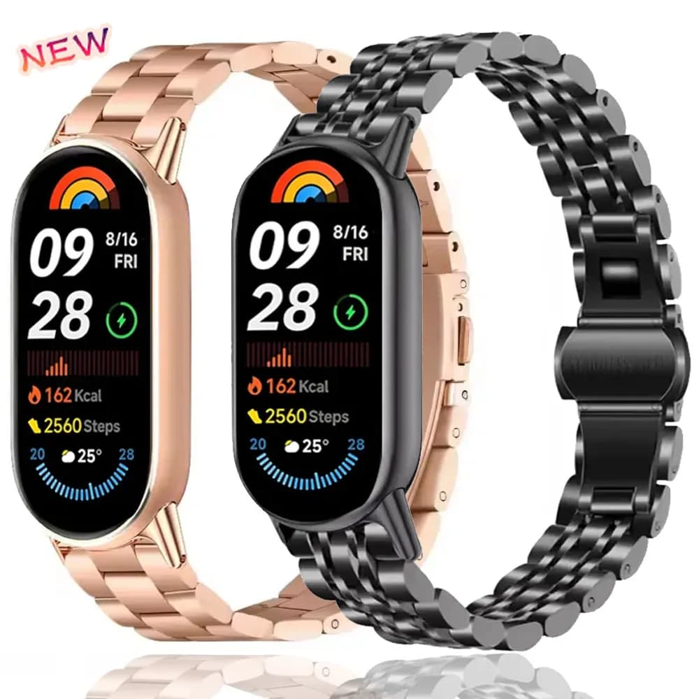 Cinturino in acciaio inossidabile per Xiaomi Band 8/9/10 Smartwatch cinturino in metallo di fascia alta per Mi band 10 9 cinturino sostituibile