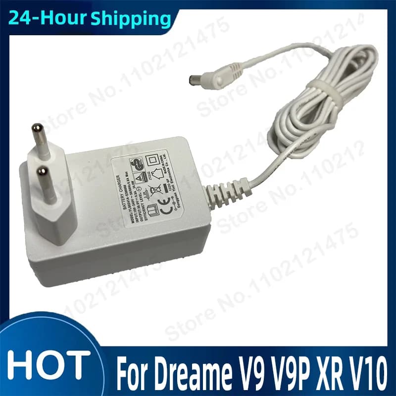 Power Adapter Charging With EU Plug Parts For Dreame V9 V9P XR V10 Wireless Hand Held Vacuum Cleaner Charger Cable Accessories