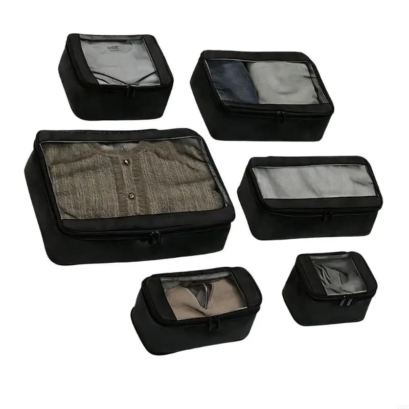 G92C Adaptable 6PC Travel Gear Storage receptacles belts For Easy Carrying