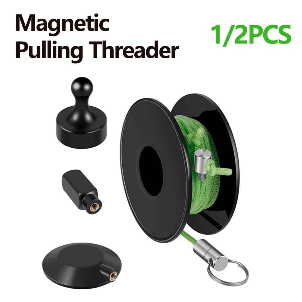 1/2Pcs 6m estrattore per cavi a corda magnetica guida per cavi professionale che tira lo strumento per infilare la trazione magnetica in Nylon portatile per il giardino
