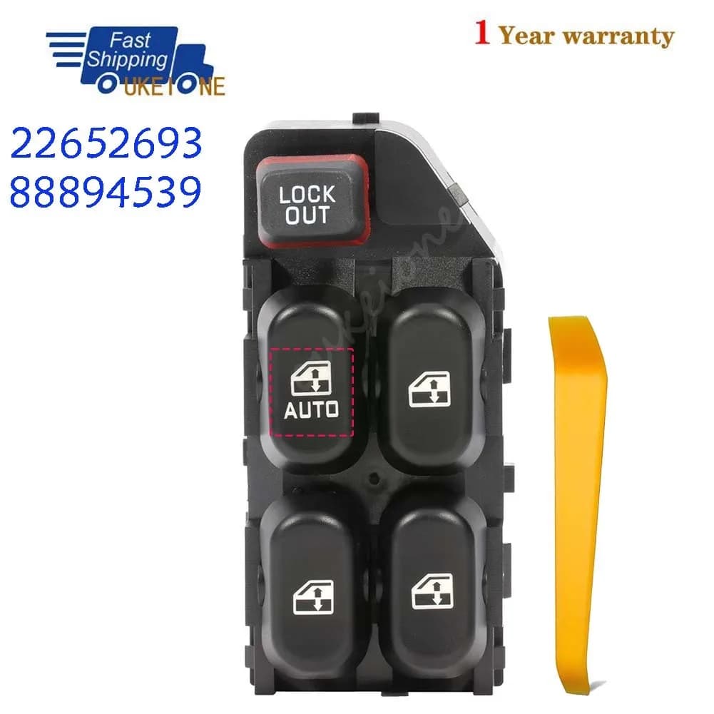 22652693 88894539 Interruttore Principale Finestrino Elettrico Anteriore Sinistro per Chevrolet Cavalier 4 Porte 1995-2005, Accessori Auto