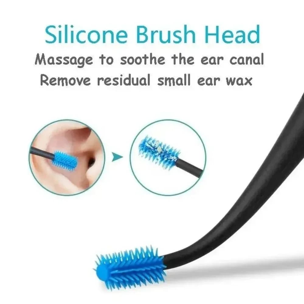 Soft Silicone Double-ended Ear Cleaner Earpick Easy Earwax Removal Soft Spiral Cleaner Prevent Ear-pick Clean Tools Ear Care Kit