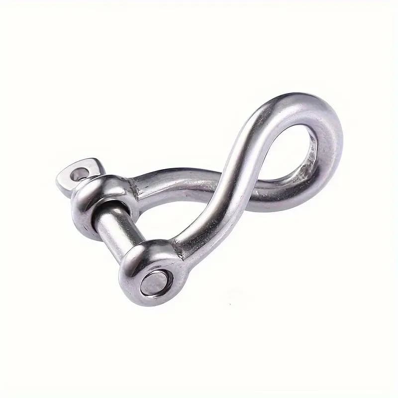 Set di 5 Grille a Torsione Marine da 4mm, Lucidate e Resistenti alla Corrosione, per Fissaggio Sicuro di Corde su Yacht