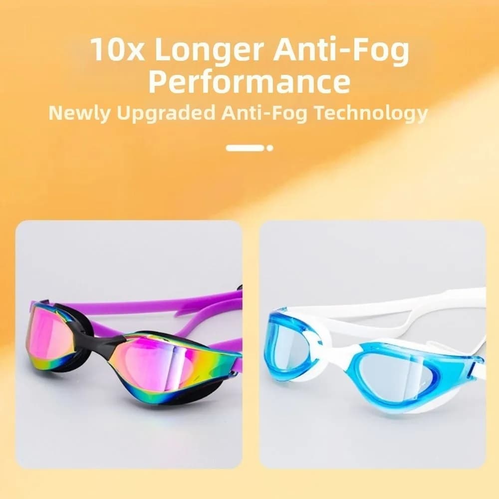 Occhialini da Nuoto per Adulti HD Vision, Regolabili, Protezione UV, Impermeabili, Antiappannamento, Professionali per Immersioni