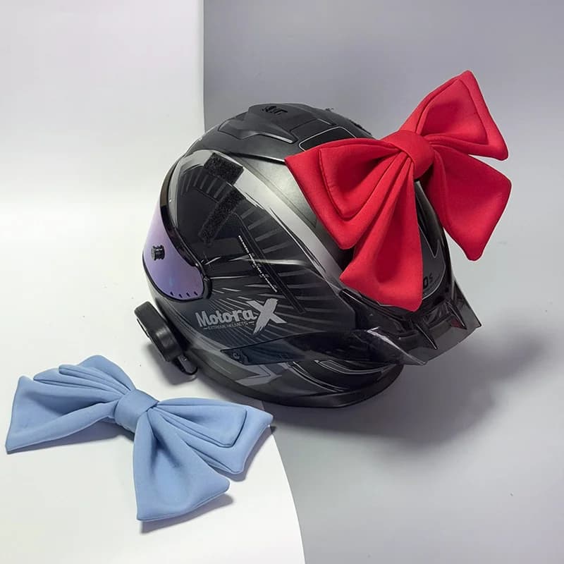 Double Layer Luxury Decorative Bow for Full Bike Helmet