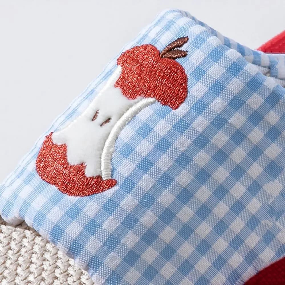 Soft Strawberry House Linen Slippers Anti-slip Flax Indoor Slippers Soft Sole Fruits Sweet Slippers Women Bedroom