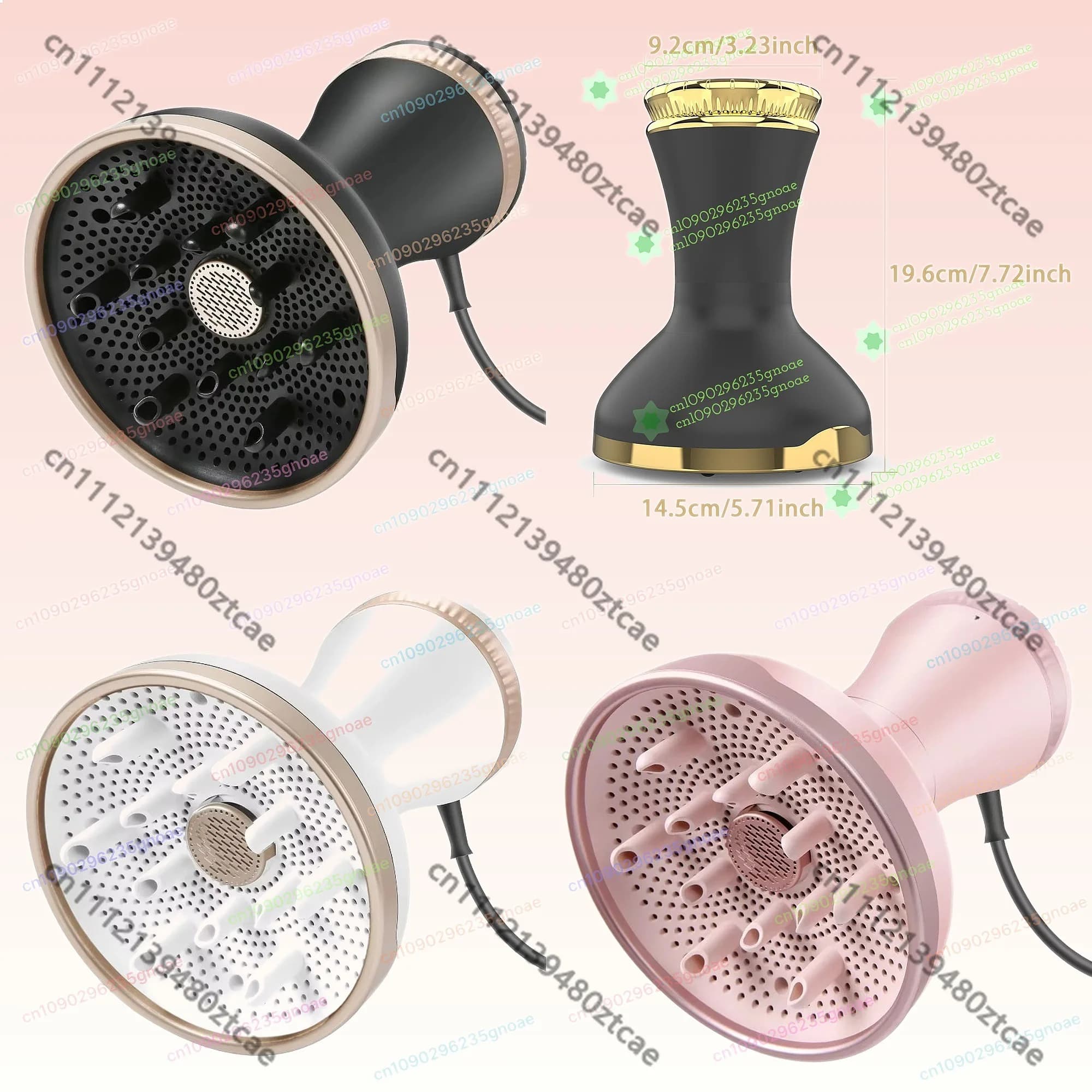 Auto Curl Diffuser Hair Dryer Attachment for Voluminous Curls with Advanced Heat Control