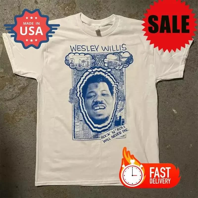 Wesley Willis T Shirt Classic white S 5XL