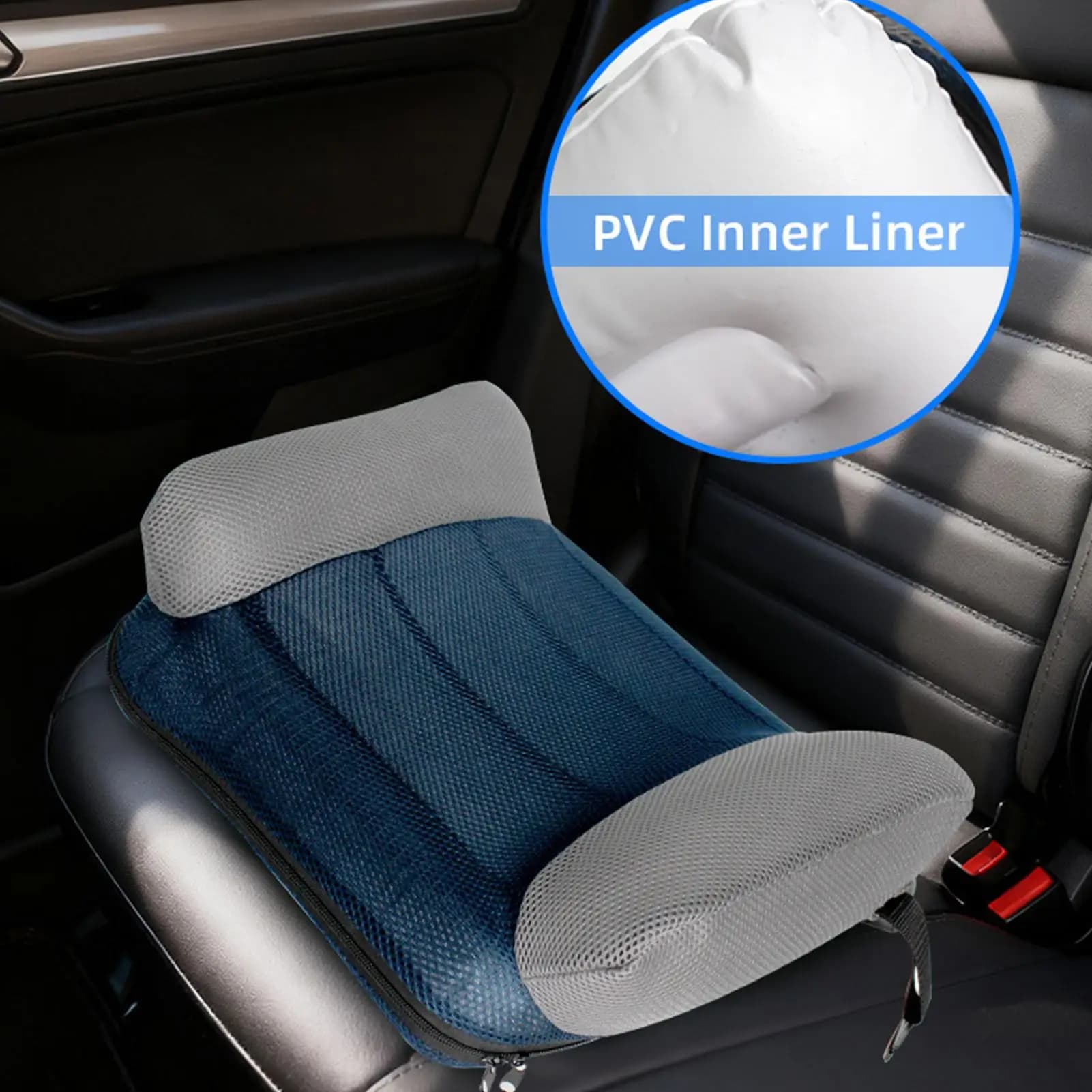 Universal Car Inflatable Booster Seat PVC Thicken Portable Booster Cushion With Storage Bag For Kids Comfort and Safety Travel