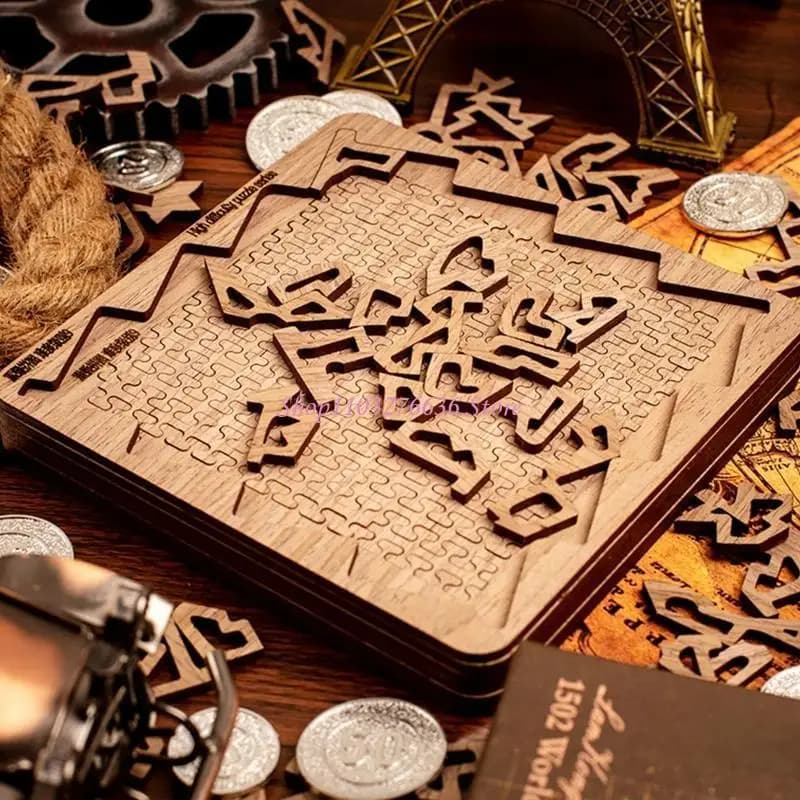 R6FD Puzzle difficoltà Puzzle pretagliati 5 in 1 Tavolo da gioco Forniture per ufficio e scuola Forniture interattive in
