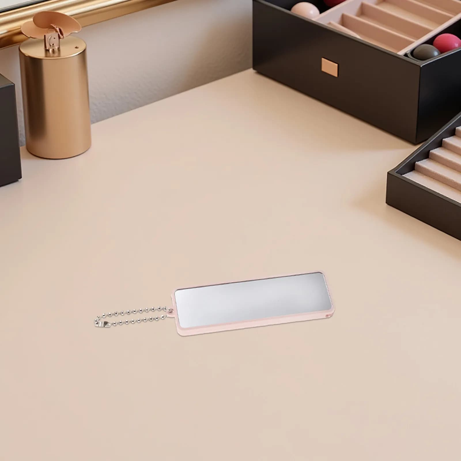 Set da 3 Pezzi: Mini Specchietti per Trucco, Pettine Portatile Pieghevole, Spazzola Tascabile, Strumento Compatto da Viaggio per Acconciature