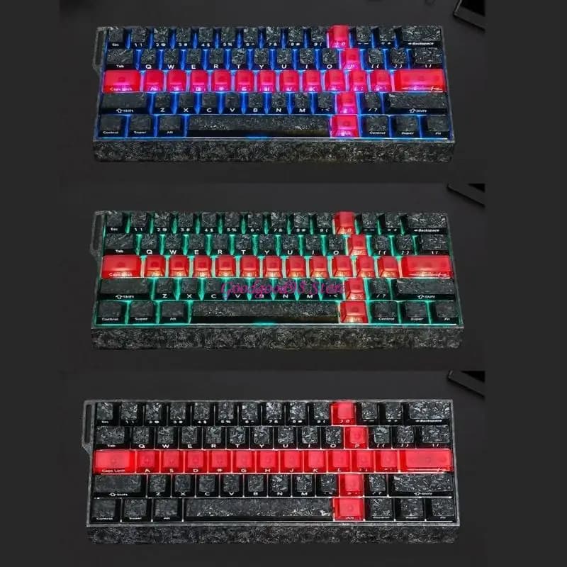 Set copritasti ergonomici a 19 tasti con trasparenza nebbiosa digitazione e gioco confortevoli tastiere